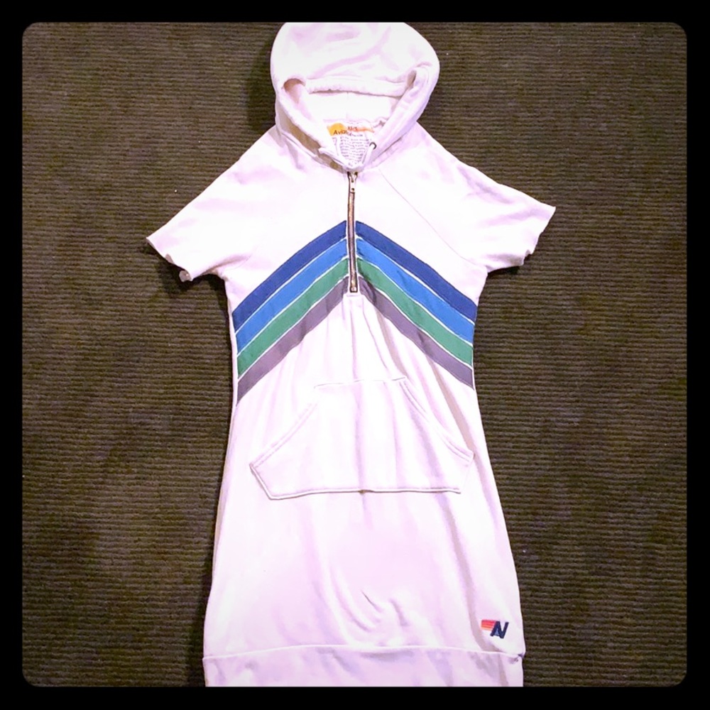 Aviator Nation Hooded Sweatshirt Dress